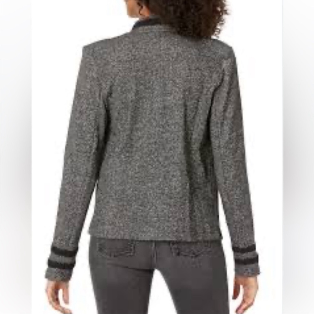 NWT Tommy Hilfiger Women's Marled Military Band Jacket Blazer Grey - Picture 5 of 8